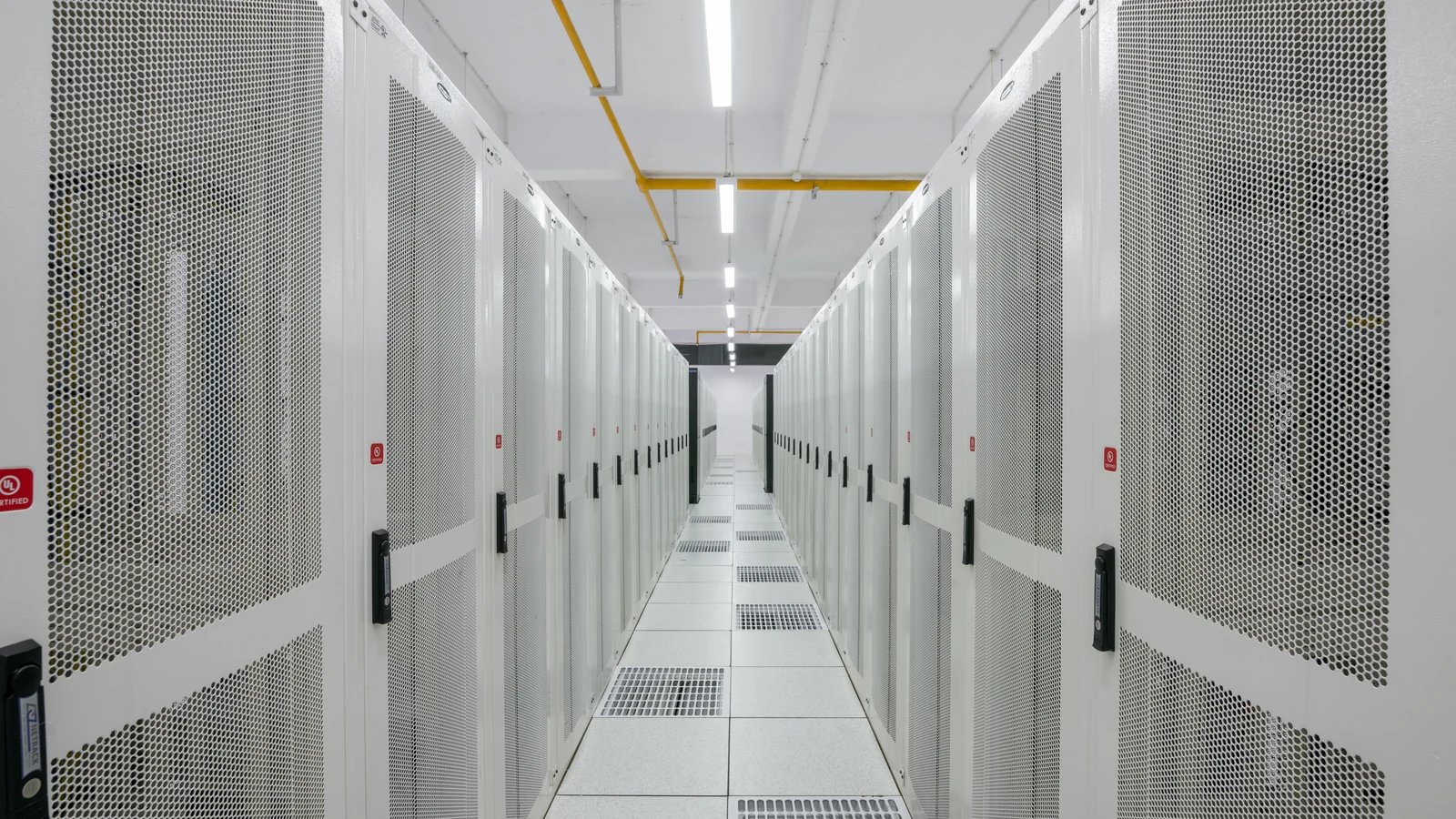 Data Storage Racks at Pi Data Centers